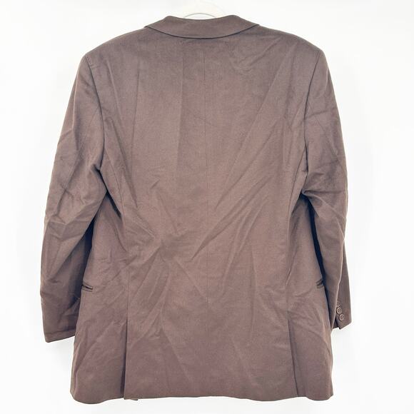Giorgio Armani Mens Office Academia 100% Cashmere Blazer‎ Coat Size 50R Brown - Picture 7 of 7